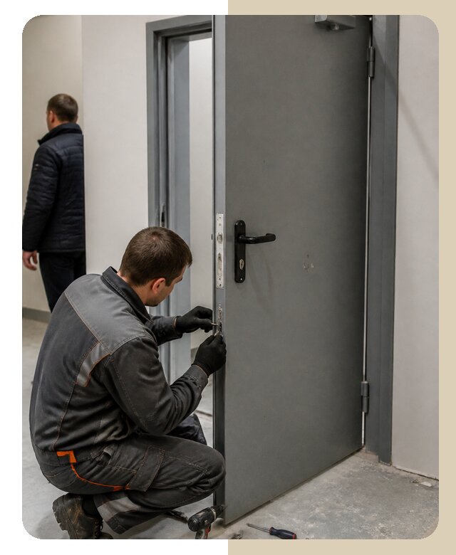 Ремонт противопожарной двери в Новокузнецке по цене 6678 р. | Дверной